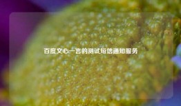 百度文心一言的测试短信通知服务