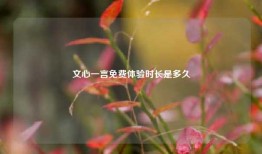 文心一言免费体验时长是多久